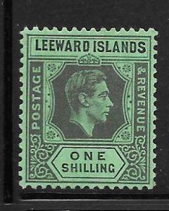 Leeward Islands 111: 1/- George VI, MH, F-VF