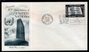 UN New York 37 Fleetwood U/A FDC