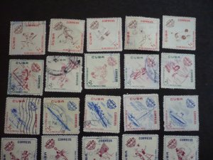 Stamps - Cuba - Scott# 713-742 - Used Set of 30 Stamps