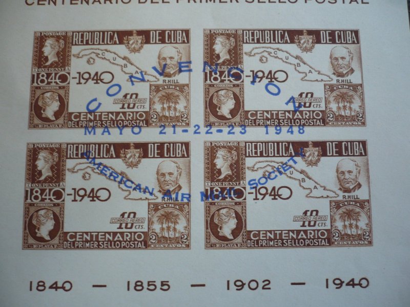 Stamps - Cuba - Scott# C39 - Souvenir Sheet