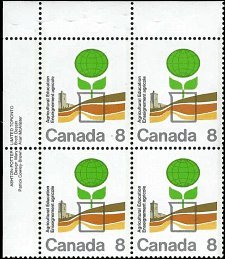 CANADA   #640 MNH UPPER LEFT PLATE BLOCK  (1-2)