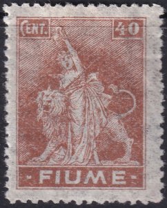 Fiume 1919 Sc 35a MH* thin translucent paper