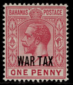 BAHAMAS GV SG97, 1d carmine, VLH MINT.