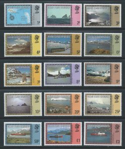 Falkland Islands Dep. #1L38-52 NH Local Scenes Defins.