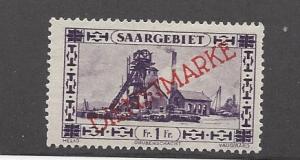 Saar, O25b, Official Overprinted Single, **Hinged**