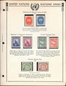 UN SC 61-68 - Minkus Album Page - MNH -1958