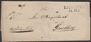 POLAND c1840s cover - folded wrapper ex LIEGNITZ............................P864