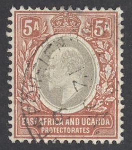 East Africa & Uganda Sc# 23 Used 1904-1907 5a King Edward VII