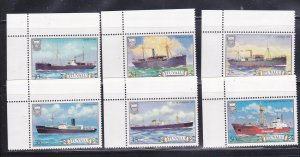 Tuvalu 216-221 Set MNH Ships