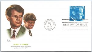 US FLEETWOOD CACHETED FIRST DAY COVER ROBERT F. KENNEDY AT WASHINGTON DC 1979