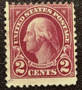 Scott Stamp# 634b - Used Scarce 1926 2¢ Washington Carmine-Lake.  SCV $500.00