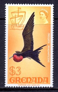 Grenada 1968-71 QEII Magnificent Frigatebird - Bird $3 Mint MNH SG 320