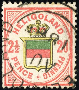 Heligoland Stamps # 20 Used Scott Value $1,050.00