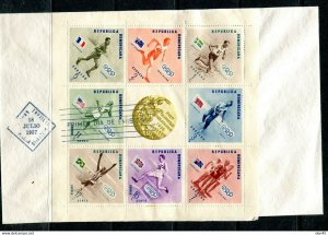 Dominican Republic 1957 Olympics FDC Sheet on Cover size 8.5x5.5 inch 12923