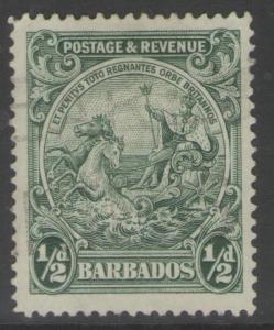 BARBADOS SG230 1925 ½d GREEN USED