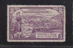 Austrian Advertising Stamp - 1908 Feldkirchen Agricultural Fair