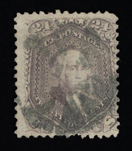 VERY AFFORDABLE GENUINE SCOTT #99 F-VF USED 1868 GRAY LILAC NBNC CLEAR F-GRILL