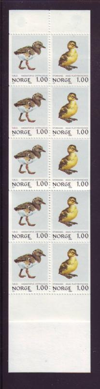 Norway Sc 760a-62a 1980 bird stamp booklets mint NH