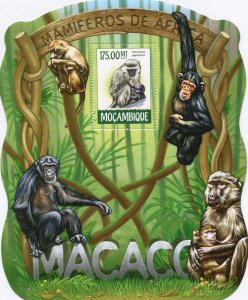 Mozambique 2015 AFRICAN MONKEYS s/s Perforated Mint (NH)