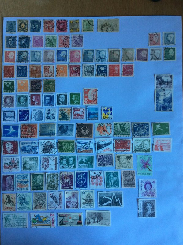 Sweden 100+ stamps - Lot C