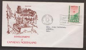 CANADA Scott # 391 On FDC - 1961 Development Of Canadas Northland Issue