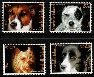 Norfolk Island #889-92 MNH cpl dogs