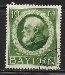 Bavaria - Scott #113 10M Yellow green F VF  Used