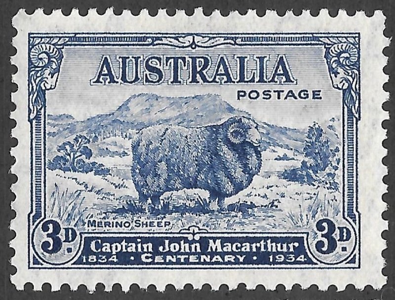 Doyle's_Stamps: 1934 XF++ Australian John MacAurthur Set Scott  #147* to #149*