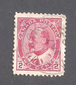 Canada # 90xii VF USED KEVII RARE DRY PRINTING BS27040