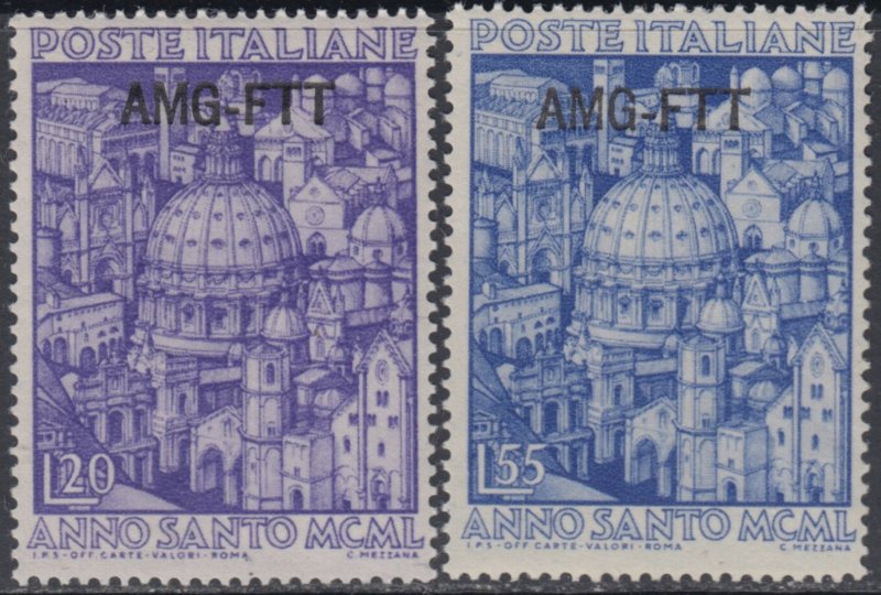 Italy Trieste A (AMG-FTT) - Anno Santo Sassone n.73-74 MNH**
