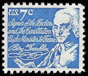 # 1393D MINT NEVER HINGED BEN FRANKLIN VF+
