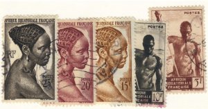 French Eq. Africa #181-84 used hi vals
