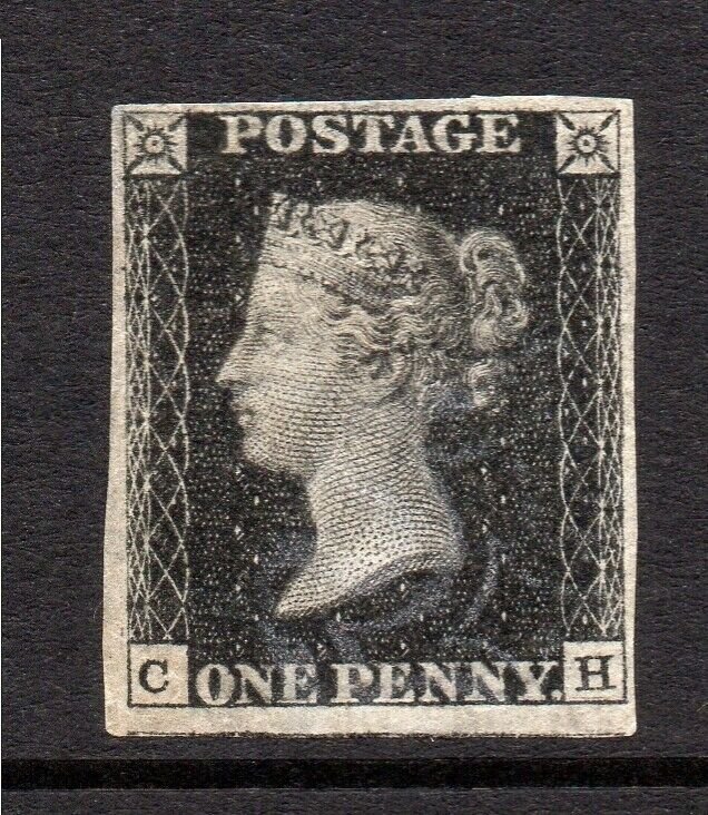 GB QV SG3 1d Greyish Black Plate 6 Fine Used with WHITE MX Cancel of Cirencester