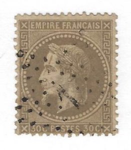 France - 1867 Emperor Napoleon III 30c - Scott #34
