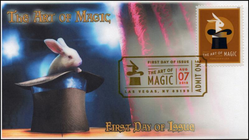 18-223 2018 The Art of Magic Digital Color Postmark FDC Rabbit