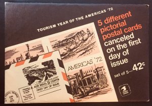 United States #UX61-63, UXC12-13 Tourism Year (1972). First Day Of Issue.