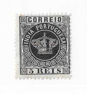 Portuguese India Sc #159  5 reis NG FVF