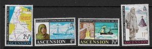 ASCENSION SG159/62 1972 SHACKLETON MNH