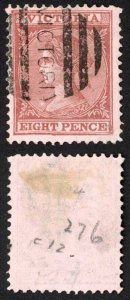 Victoria SG152 8d red-brown/pink wmk 19 Perf 12.5 Fine Used Cat 25 pounds