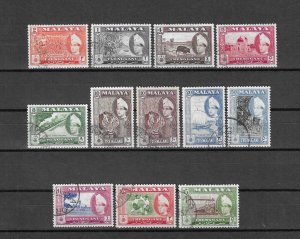 MALAYA/TRENGGANU 1957/63 SG 89/99 USED Cat £50