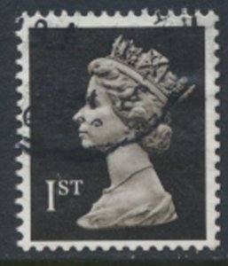 GB  Machin 1st SG 1447 x Booklet  perf 15 x 14  SC# MH183 Used scan/details