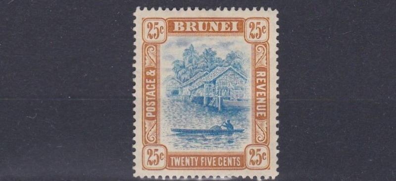 BRUNEI  1907  S G 30   25C   BLUE & BROWN   MH   