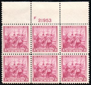 US #836 PLATE BLOCK, VF/XF mint never hinged,  a wonderful fresh plate,  SUPE...