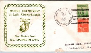 Mar Det St Lucia Windward Islands 1941 - British West Indies - F67874