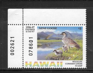 Hawaii 1996 MNH Wildlife Conservations Stamp Nene Goose Single