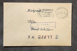 RARE WWII German Feldpost SEALED Letter KC Holder Luftwaffe HORST SCHILLER KIA