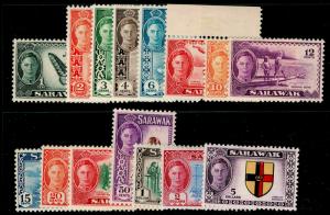 SARAWAK SG171-185, COMPLETE SET, LH MINT. Cat £120.