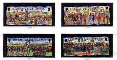 Alderney Sc 119-26 1998 Garrison Island stamp set mint NH