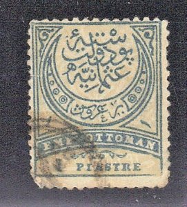 TURKEY SCOTT #69 USED 1pi 1884-86