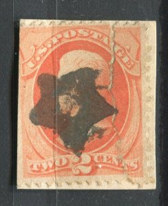 USA; 1870s early classic Jackson 2c. issue used Shade + Postmark,